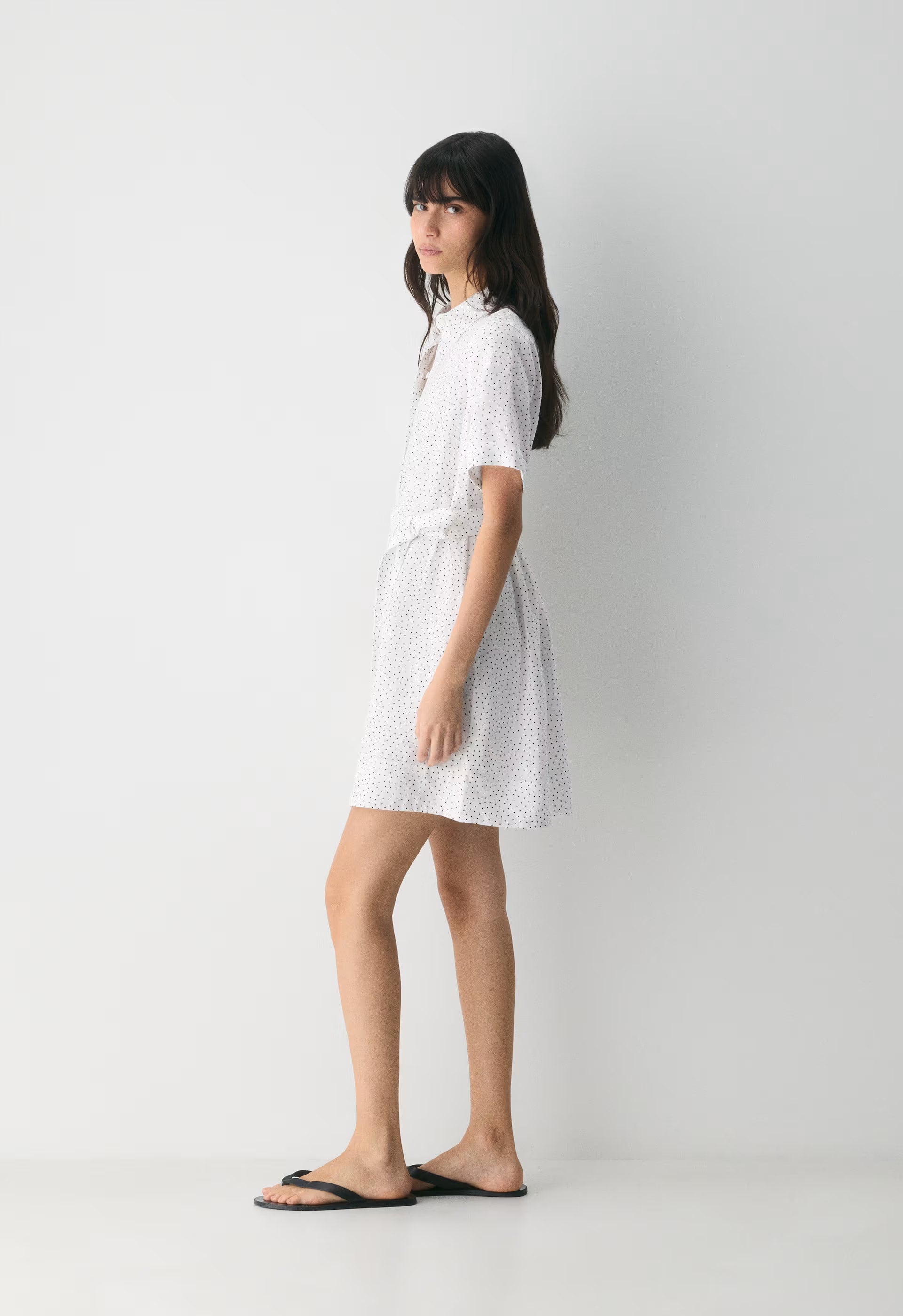 Eleta Linen Mini Dress - WHITE/ ADMIRAL