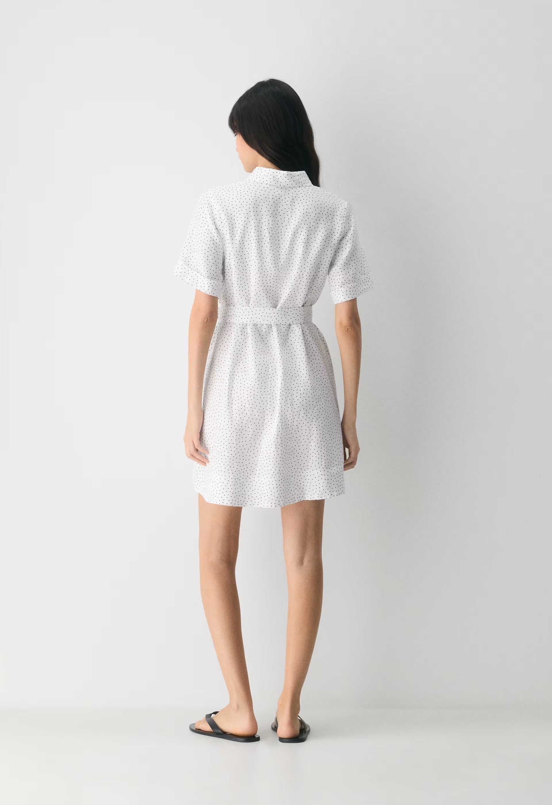 Eleta Linen Mini Dress - WHITE/ ADMIRAL