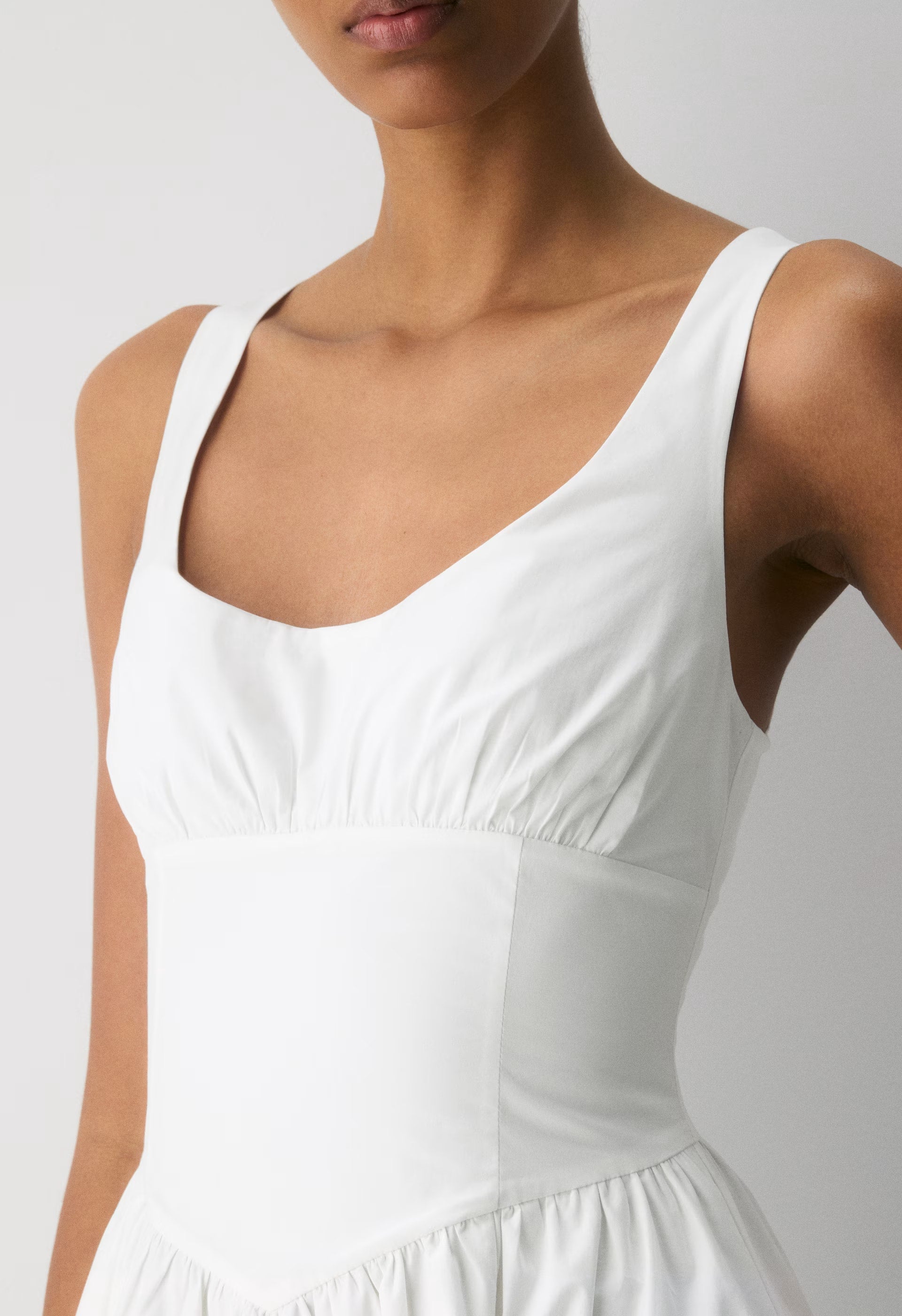 Bergamot Poplin Dress - BRIGHT WHITE