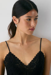 Curfew Satin Dress - BLACK