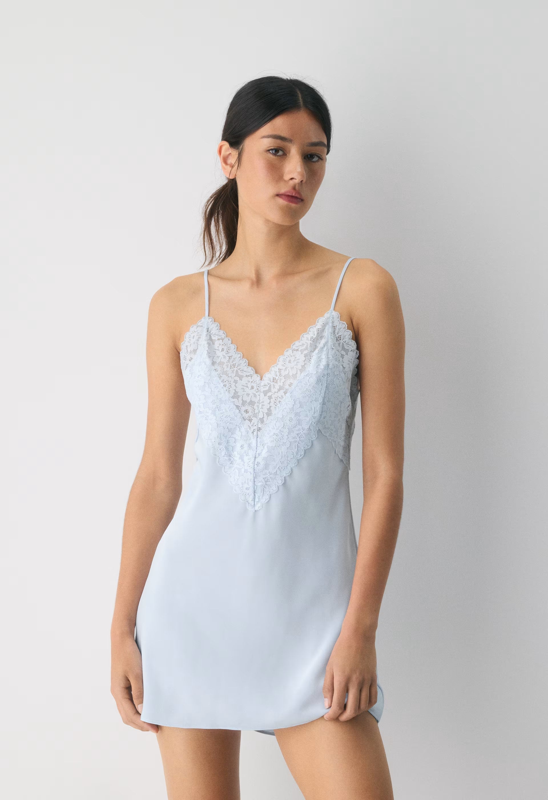 Curfew Satin Dress - MIDDAY BLUE