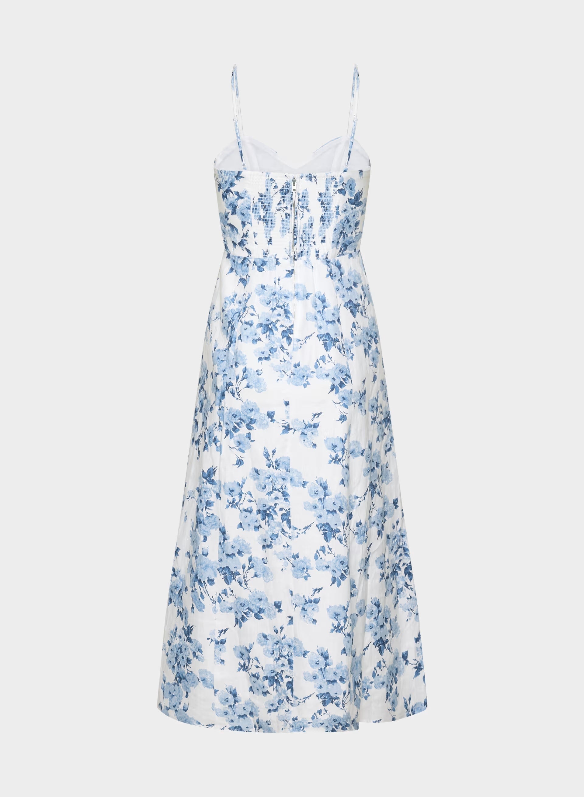 Barrafina Linen Dress - WHITE/ FR BLUE