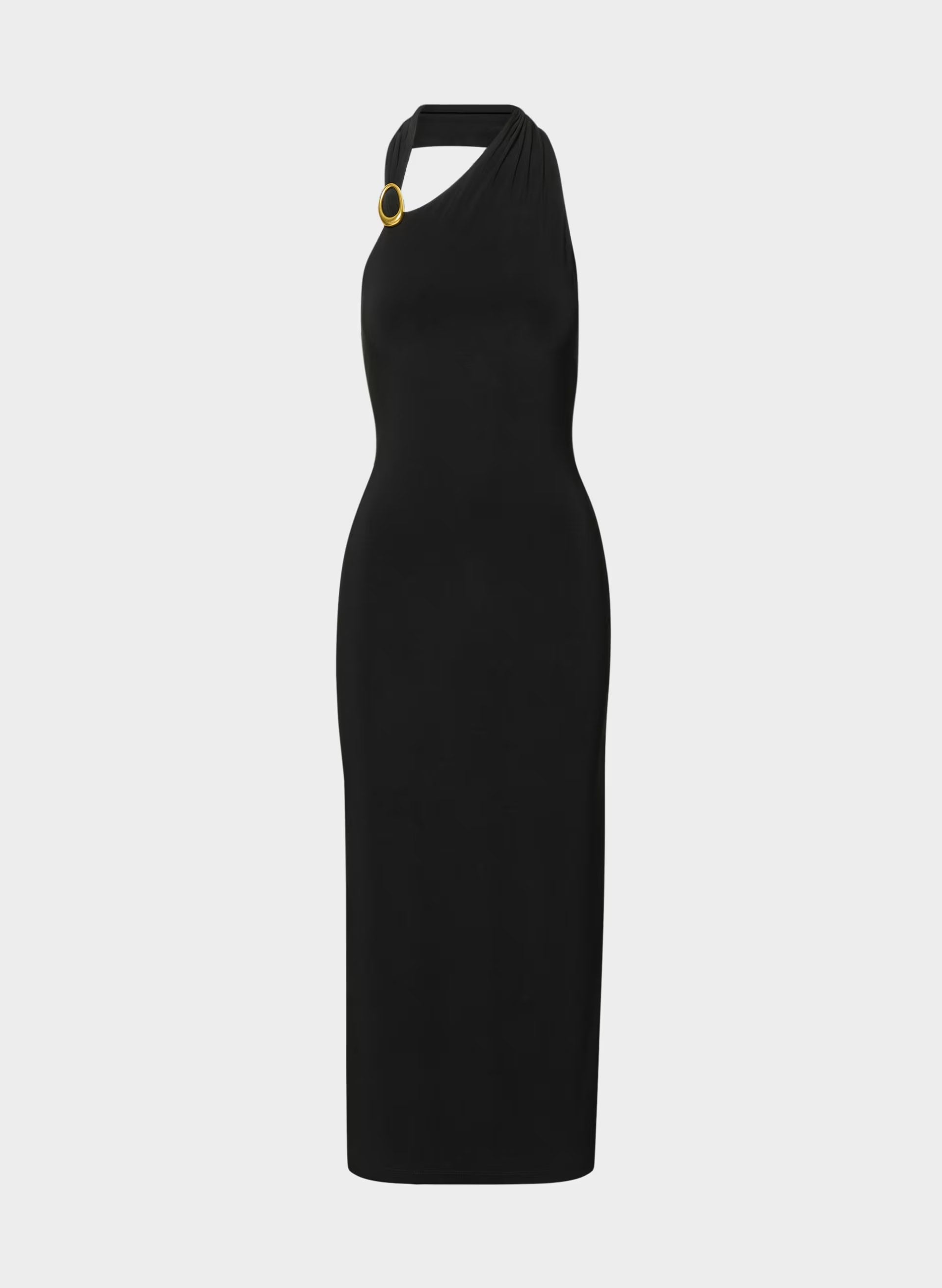 Smooth Matter™ Shadowplay Halter Dress - BLACK/GOLD