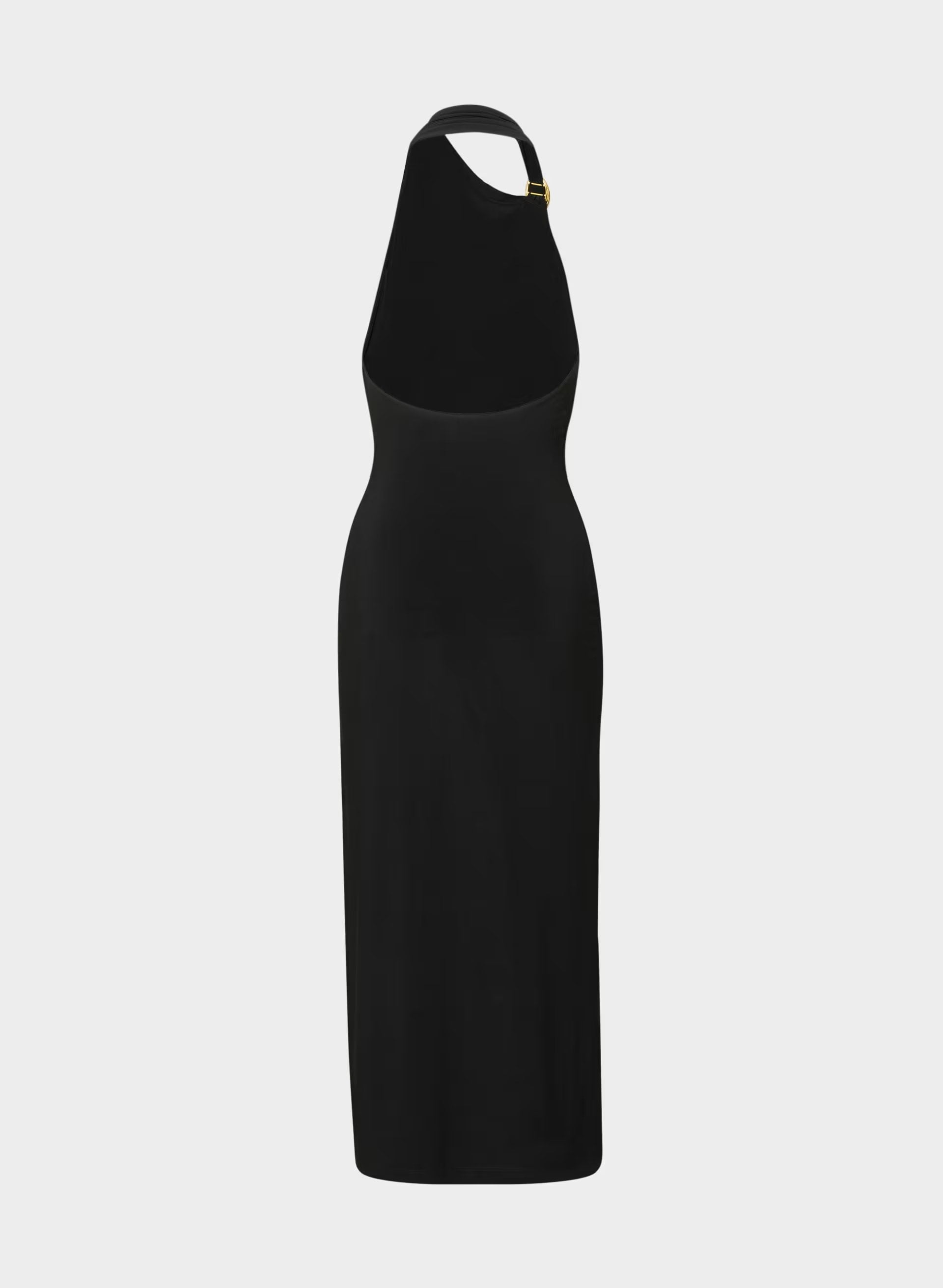 Smooth Matter™ Shadowplay Halter Dress - BLACK/GOLD