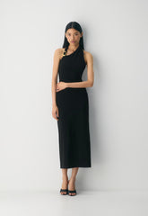Smooth Matter™ Shadowplay Halter Dress - BLACK/GOLD