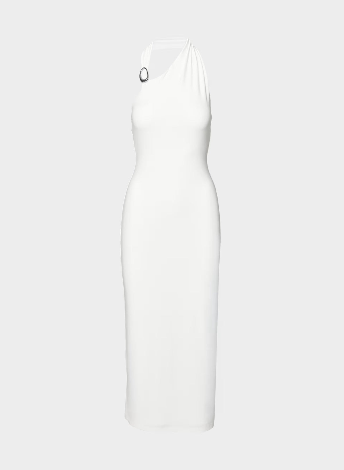 Smooth Matter™ Shadowplay Halter Dress - WHITE/SILVER