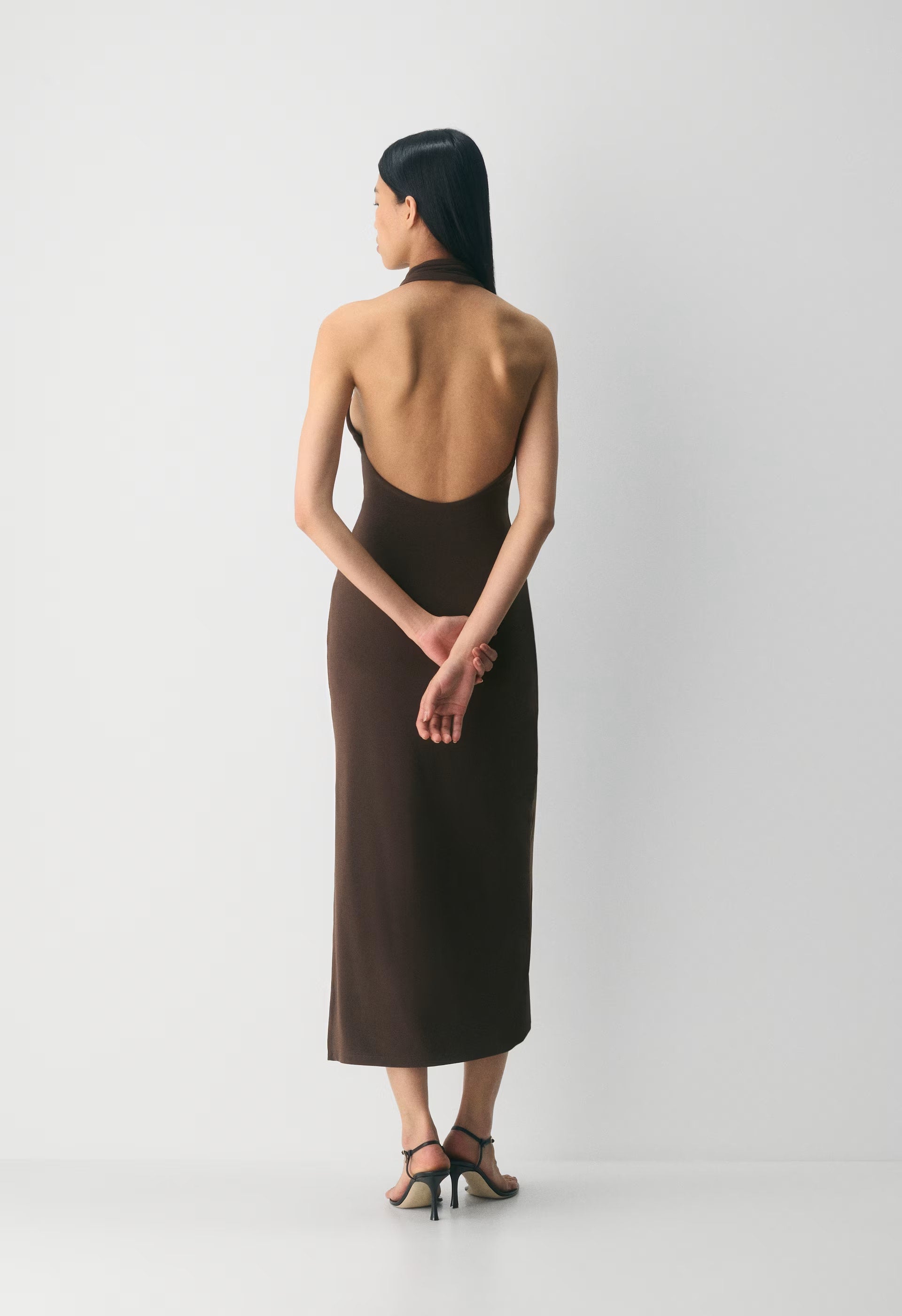 Smooth Matter™ Shadowplay Halter Dress - MIDY BLUE/GOLD