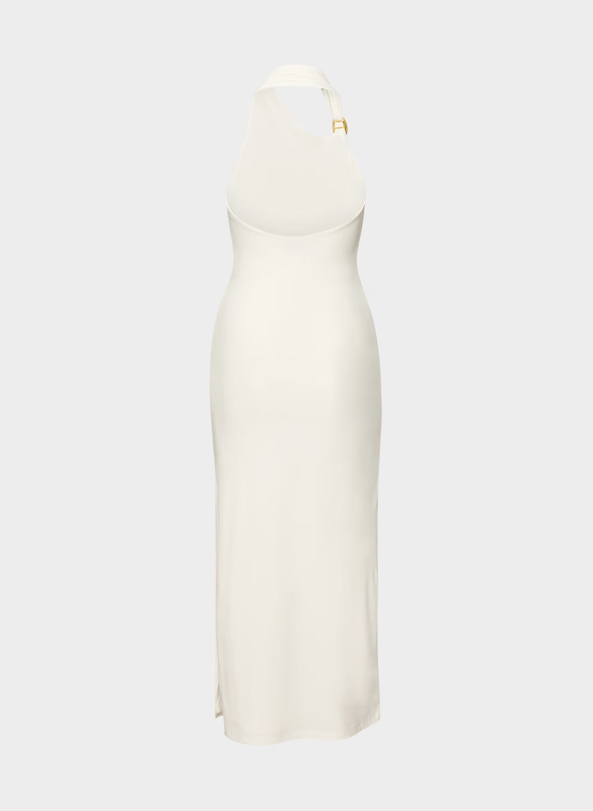 Smooth Matter™ Shadowplay Halter Dress - LIGHT BIRCH/GOLD