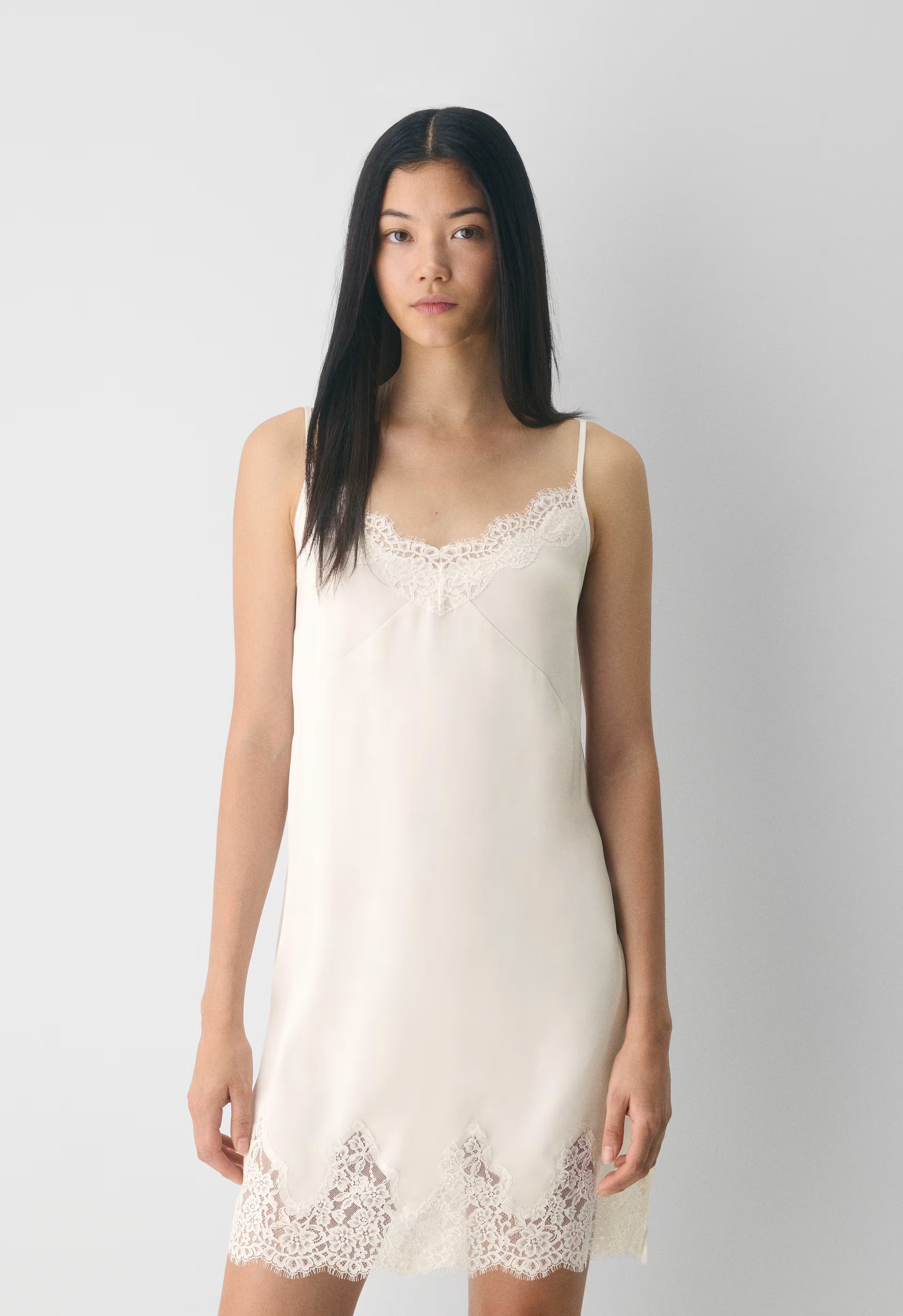 Prelude Satin Dress - LT BIRCH/ LT BIRCH