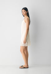 Prelude Satin Dress - LT BIRCH/ LT BIRCH