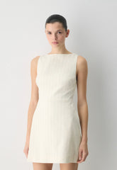 Bond Linen Dress - CABOT STRP OAK/GREY