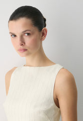 Bond Linen Dress - CABOT STRP OAK/GREY