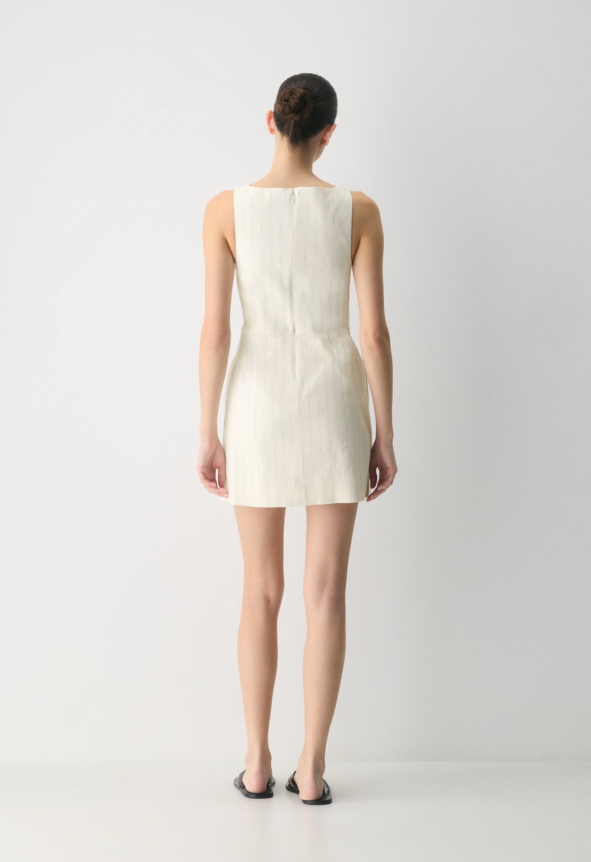 Bond Linen Dress - CABOT STRP OAK/GREY