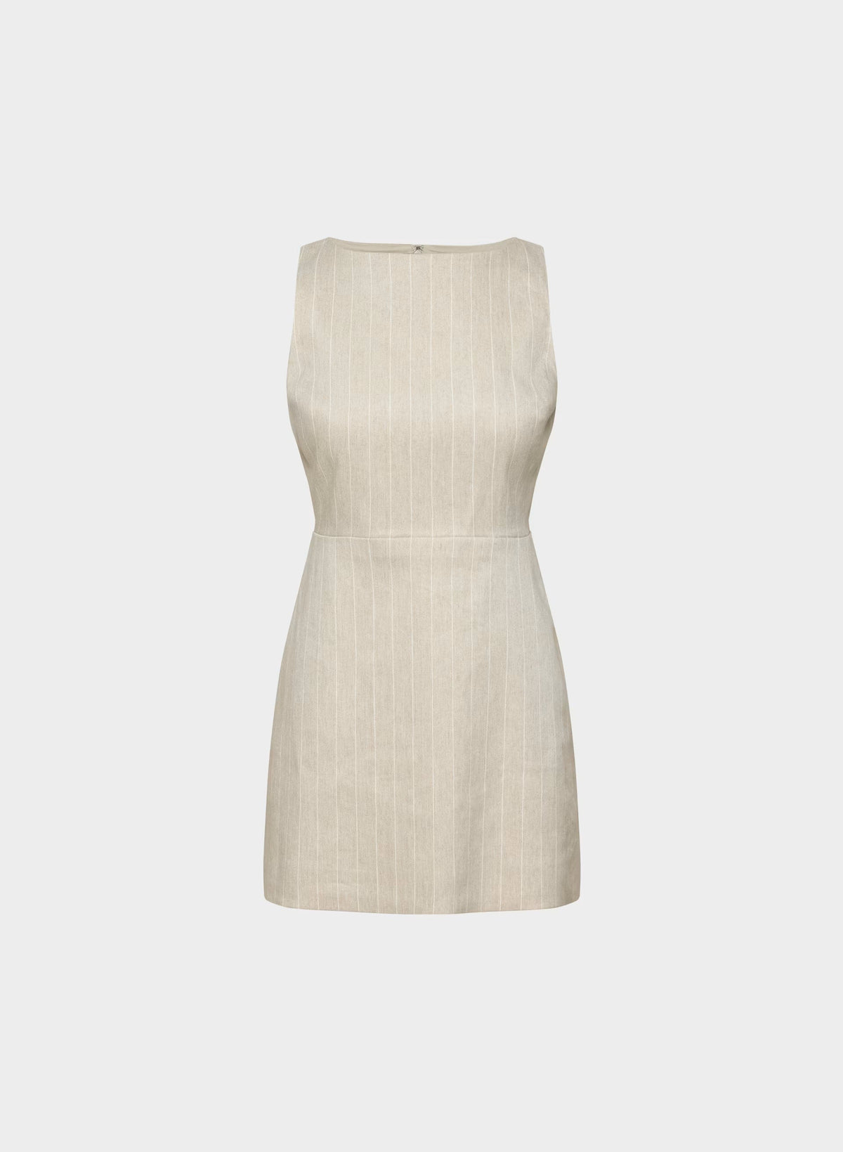 Bond Linen Dress - CBT STRP UNDYD ECR/WT