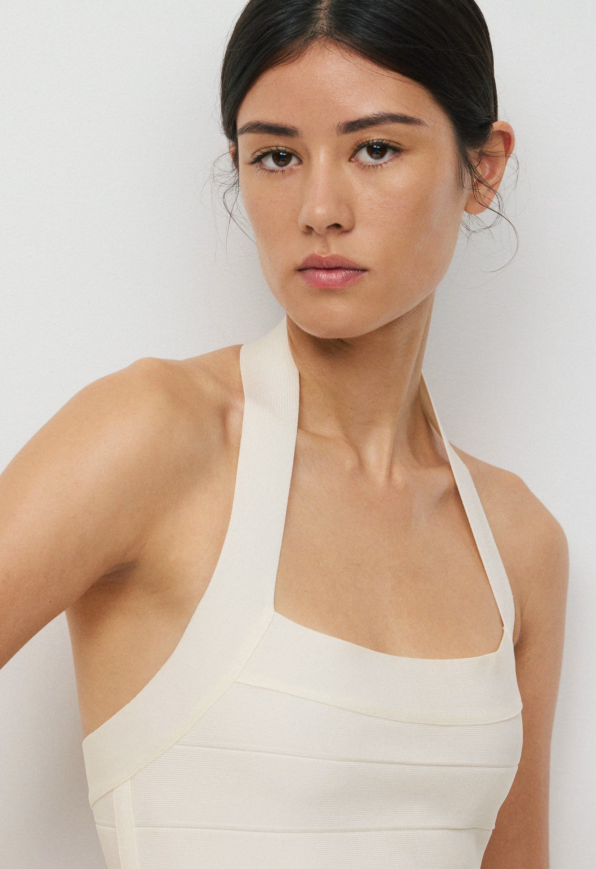 Calypso Halter Dress - LIGHT BIRCH