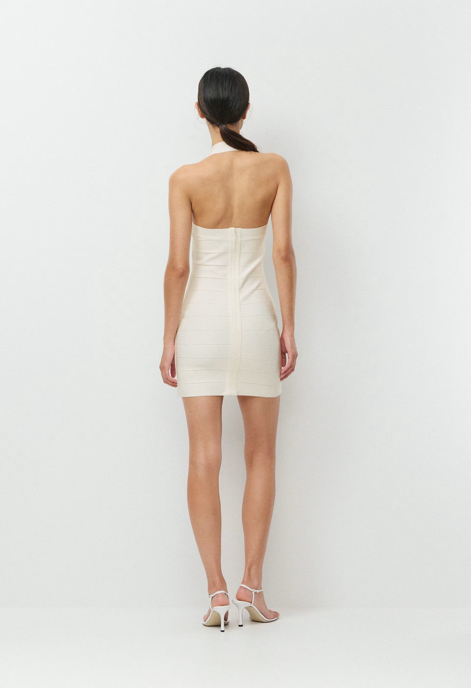 Calypso Halter Dress - LIGHT BIRCH
