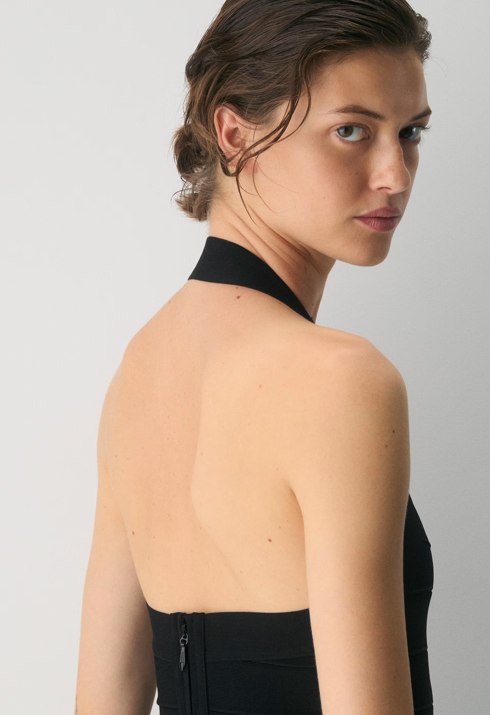 Calypso Halter Dress - BLACK
