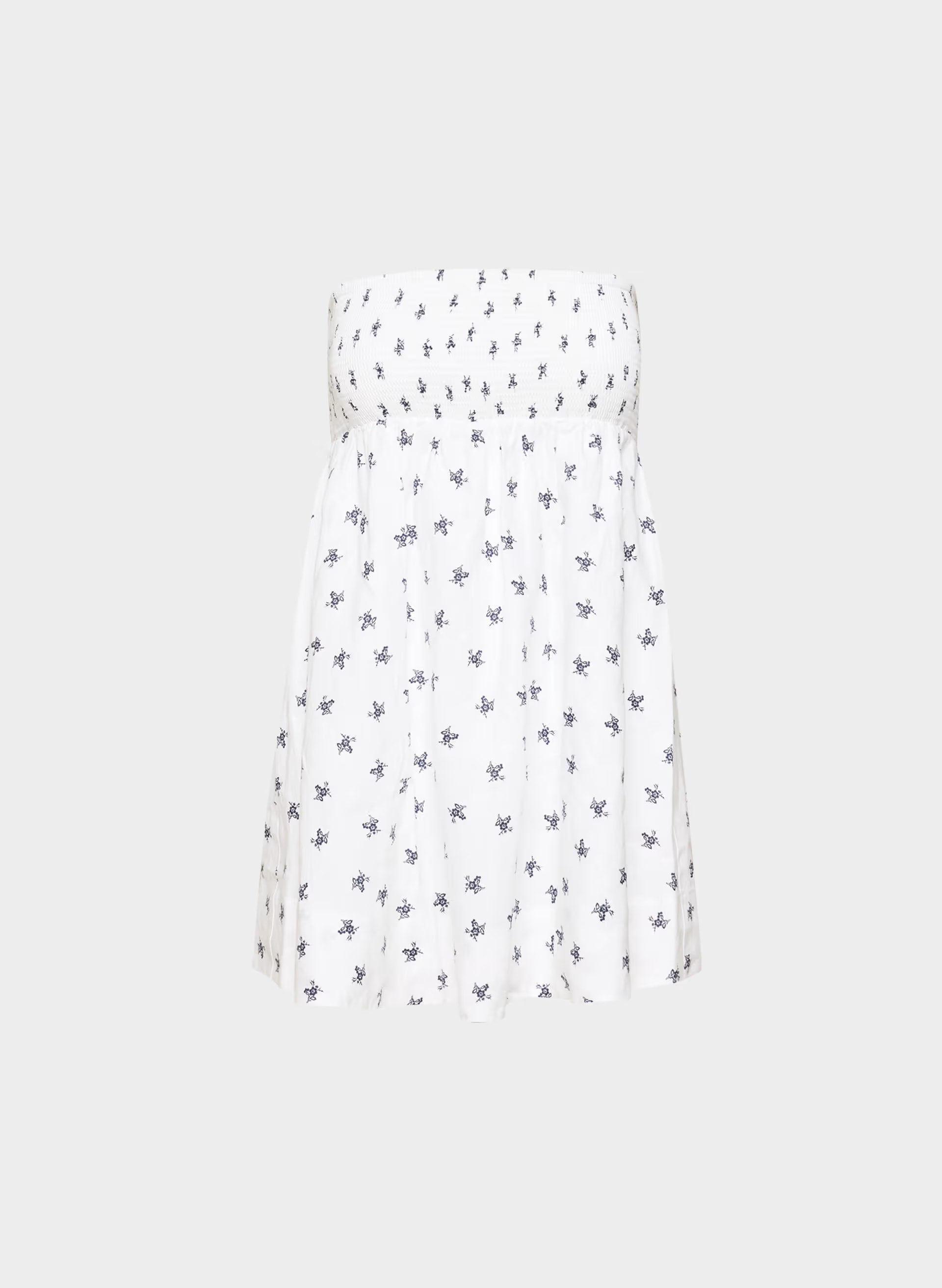 Manuella Linen Dress - WHITE/HARBOUR NAVY