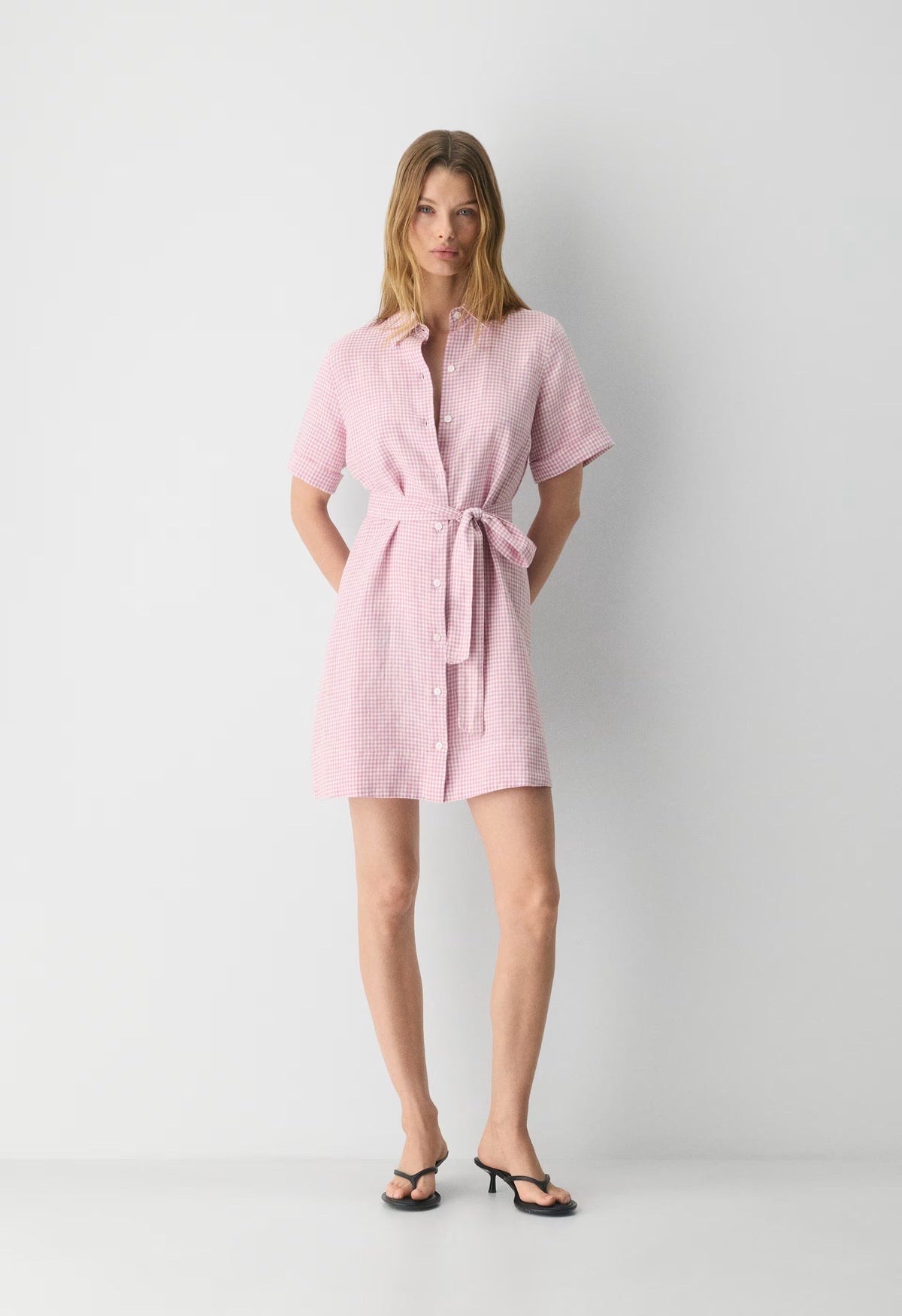 Eleta Linen Mini Dress - SRPN CK LT BR/SWT P PL