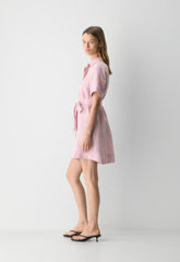 Eleta Linen Mini Dress - SRPN CK LT BR/SWT P PL