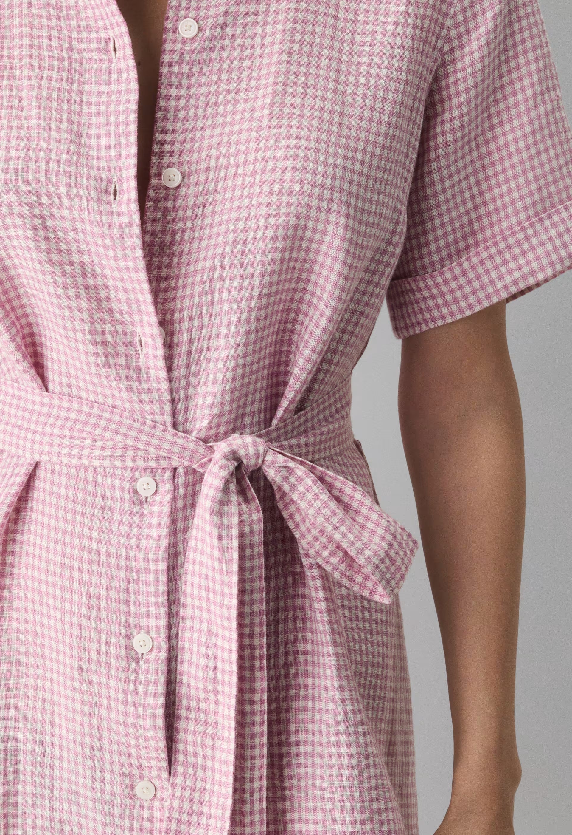 Eleta Linen Mini Dress - SRPN CK LT BR/SWT P PL
