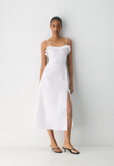 Glade Linen Dress - WHITE/ ADMIRAL