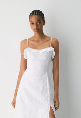 Glade Linen Dress - WHITE/ ADMIRAL