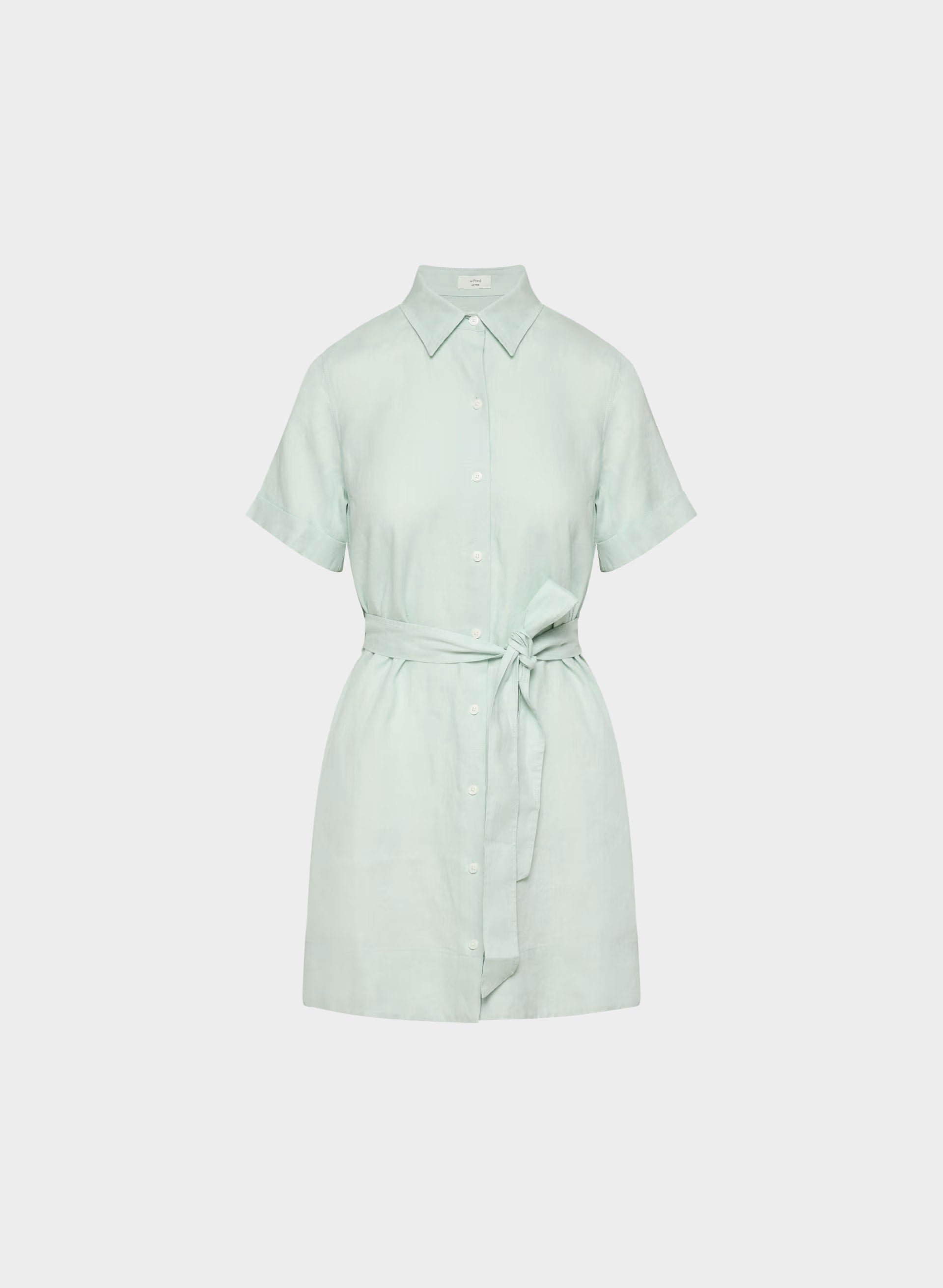 Eleta Linen Mini Dress - AGAVE GREEN