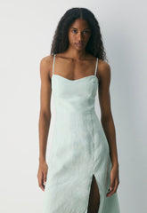 Barrafina Linen Dress - AGAVE GREEN