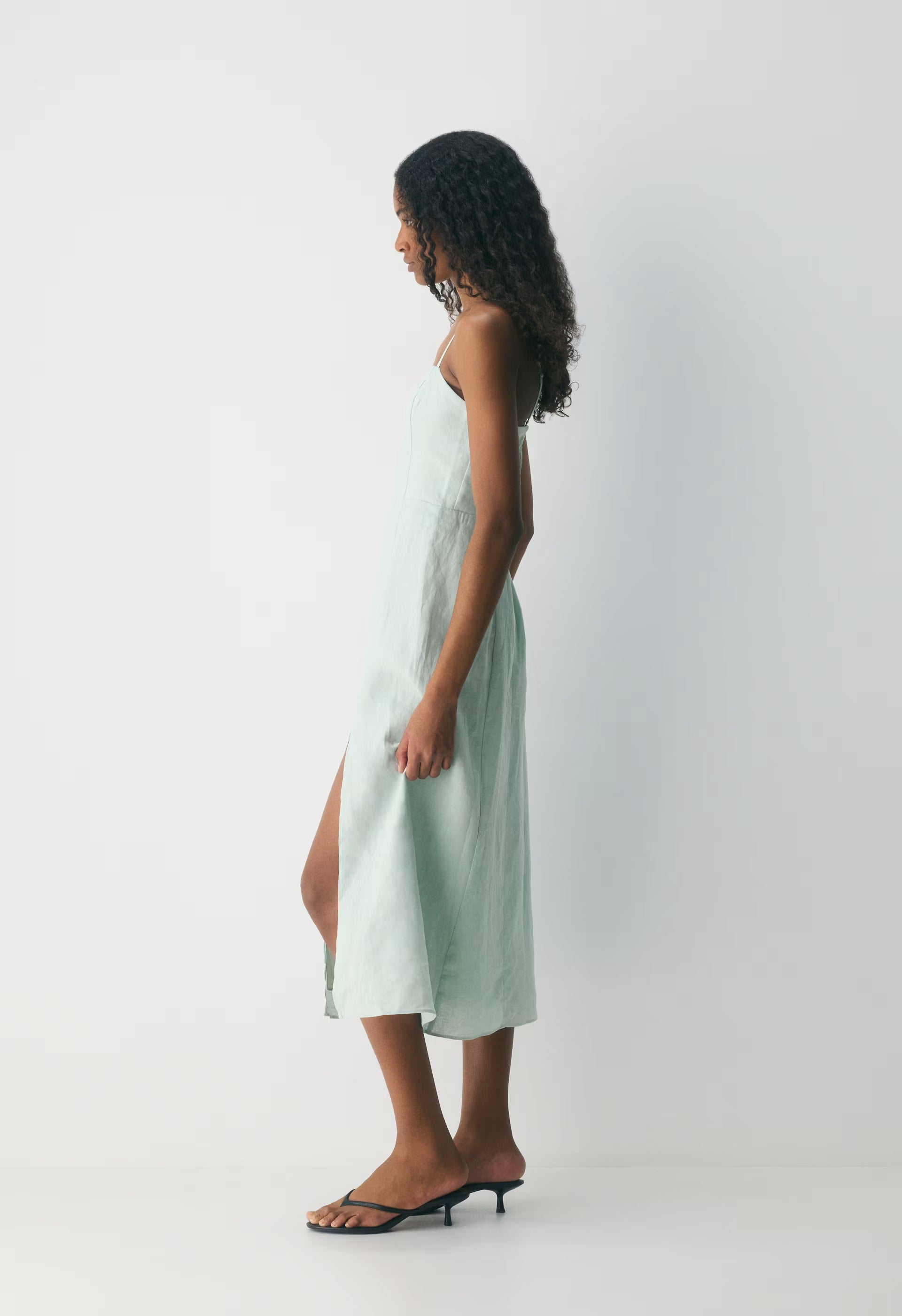 Barrafina Linen Dress - AGAVE GREEN