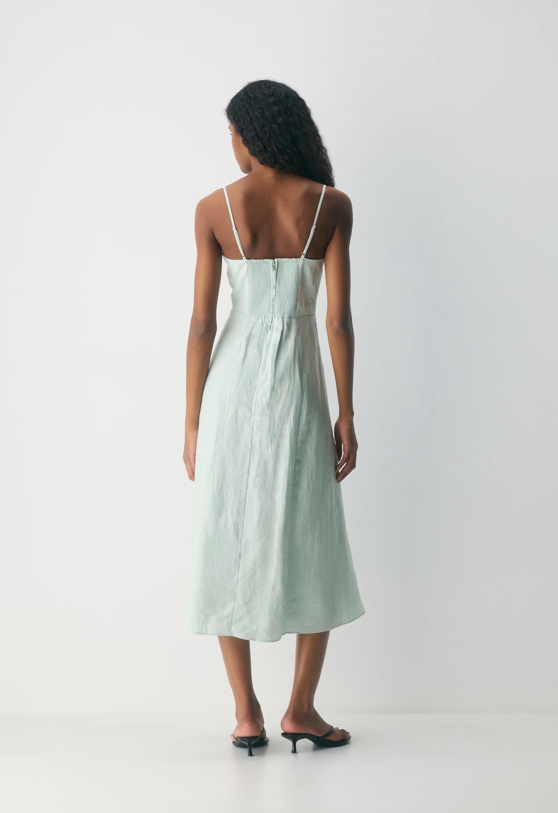 Barrafina Linen Dress - AGAVE GREEN