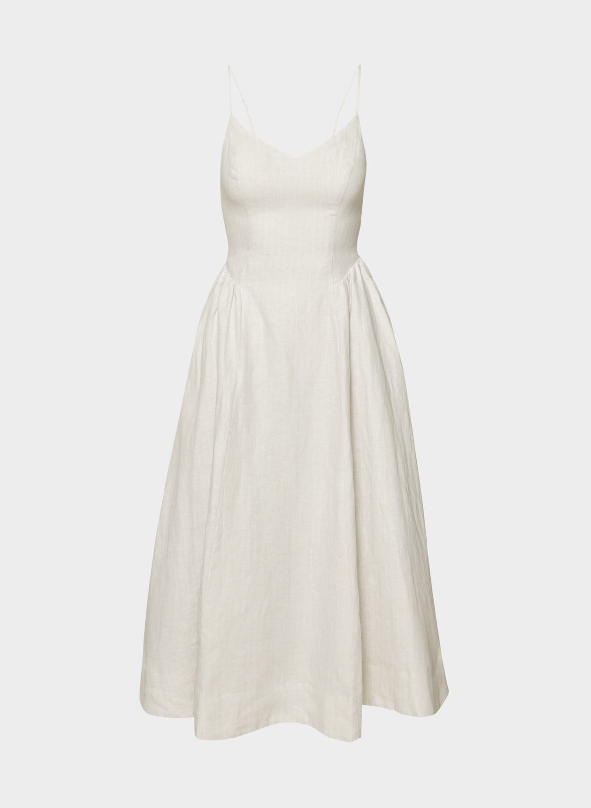 Technique Linen Dress - BRD STP NTL ECR/WHT