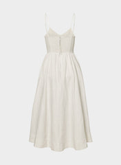 Technique Linen Dress - BRD STP NTL ECR/WHT