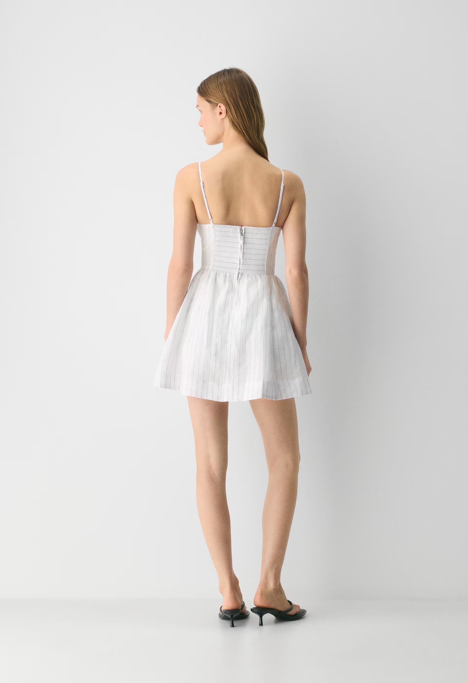 Technique Linen Mini Dress - HNDSN STRP WT/ADMIRAL