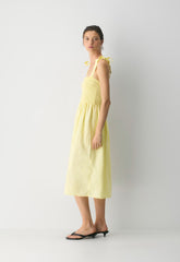 Golden Hour Linen Dress - LEMONADE