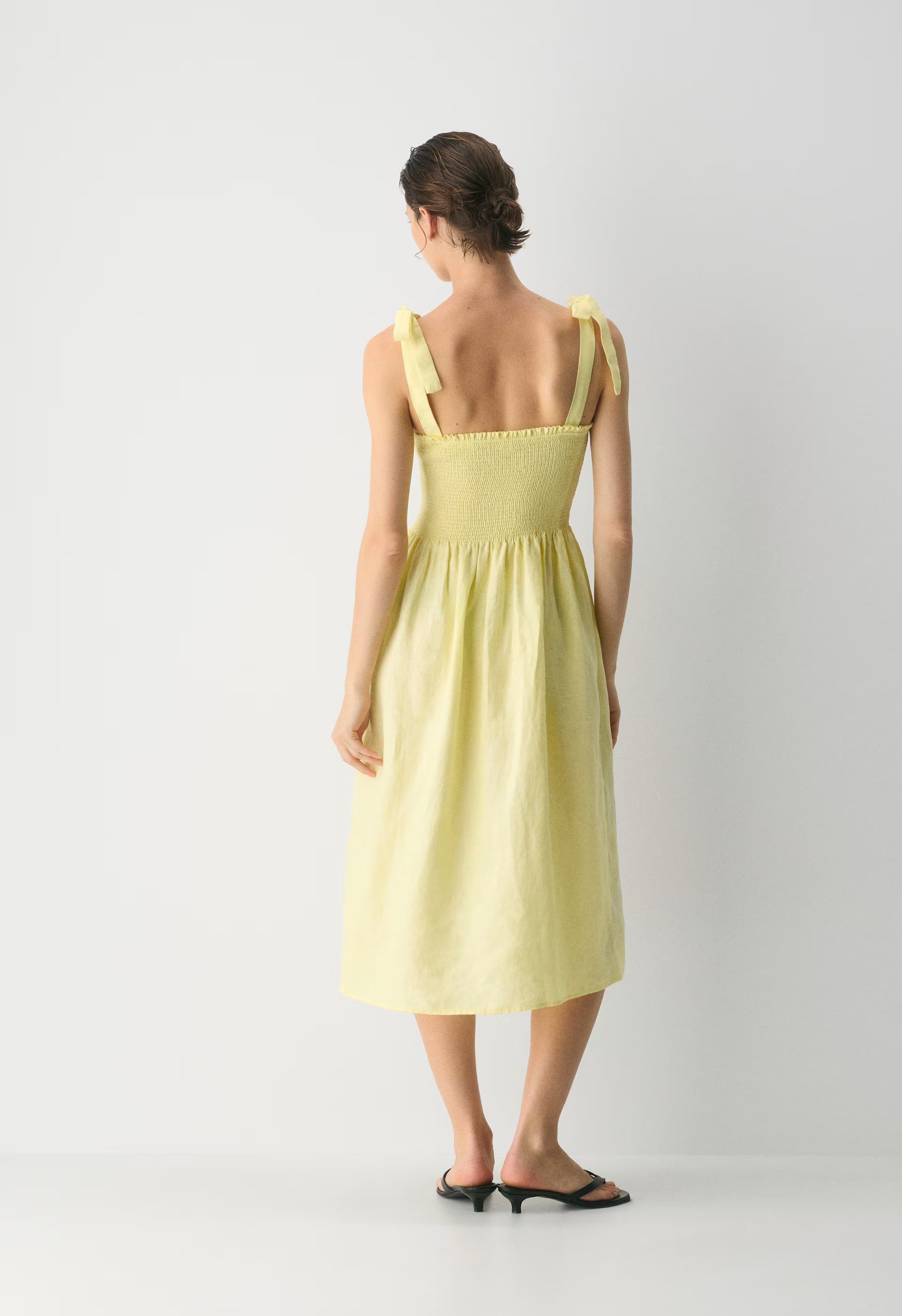 Golden Hour Linen Dress - LEMONADE