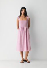 Golden Hour Linen Dress - SRN CK MTPS TP/MNR TCT