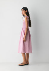 Golden Hour Linen Dress - SWEET PEA PURPLE