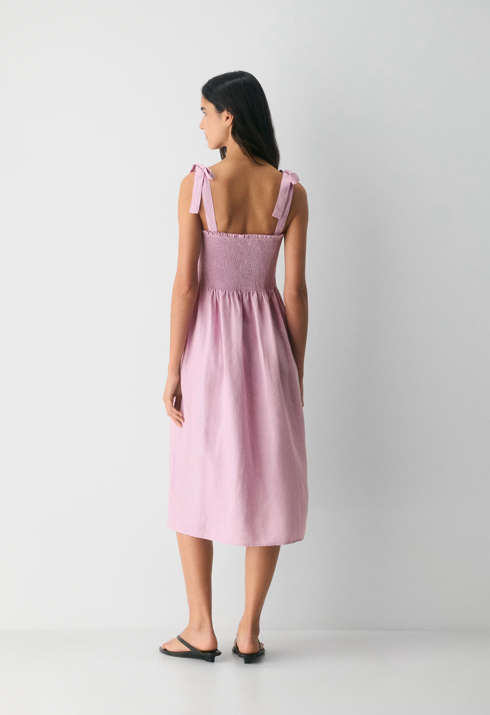 Golden Hour Linen Dress - SWEET PEA PURPLE