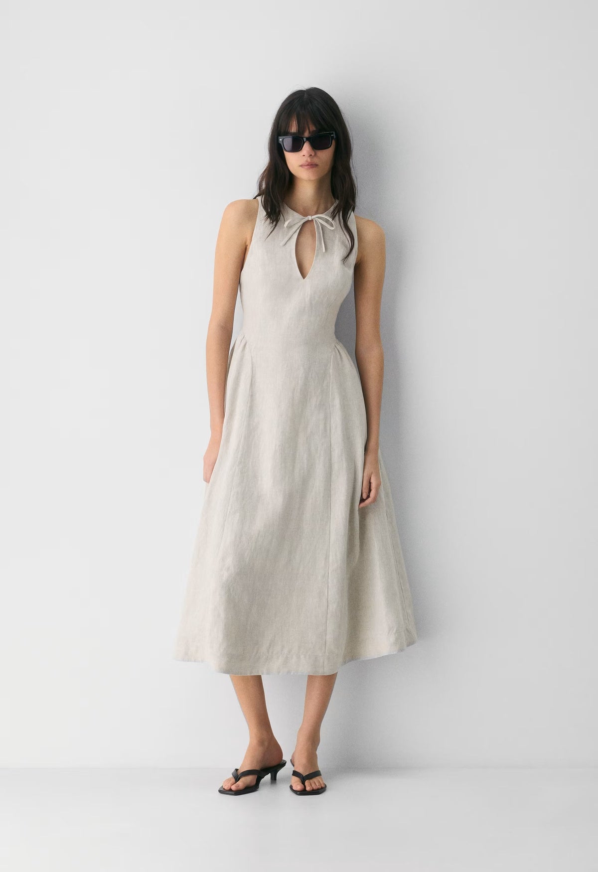 Countess Linen Dress - UNDYED ECRU