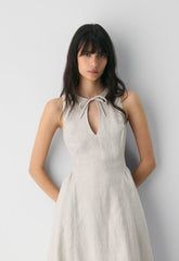 Countess Linen Dress - UNDYED ECRU