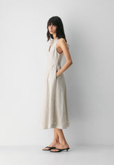 Countess Linen Dress - UNDYED ECRU