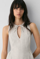 Countess Linen Dress - UNDYED ECRU