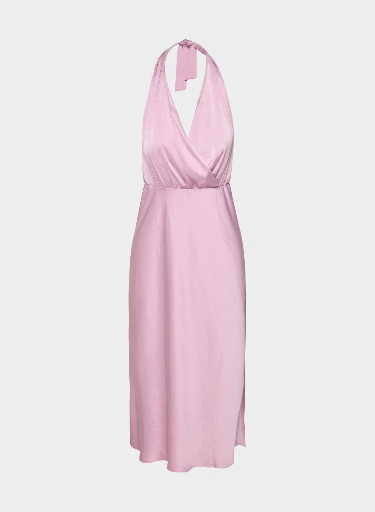 Sprig Satin Halter Dress - SWEET PEA PURPLE