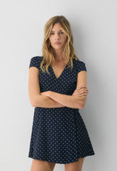 Godard Dress - ADMIRAL/WHITE