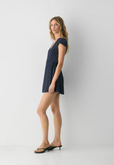 Godard Dress - ADMIRAL/WHITE