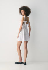 Dollop Dress - WHITE/ ADMIRAL