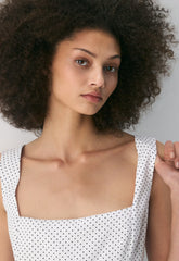 Dollop Dress - WHITE/ ADMIRAL