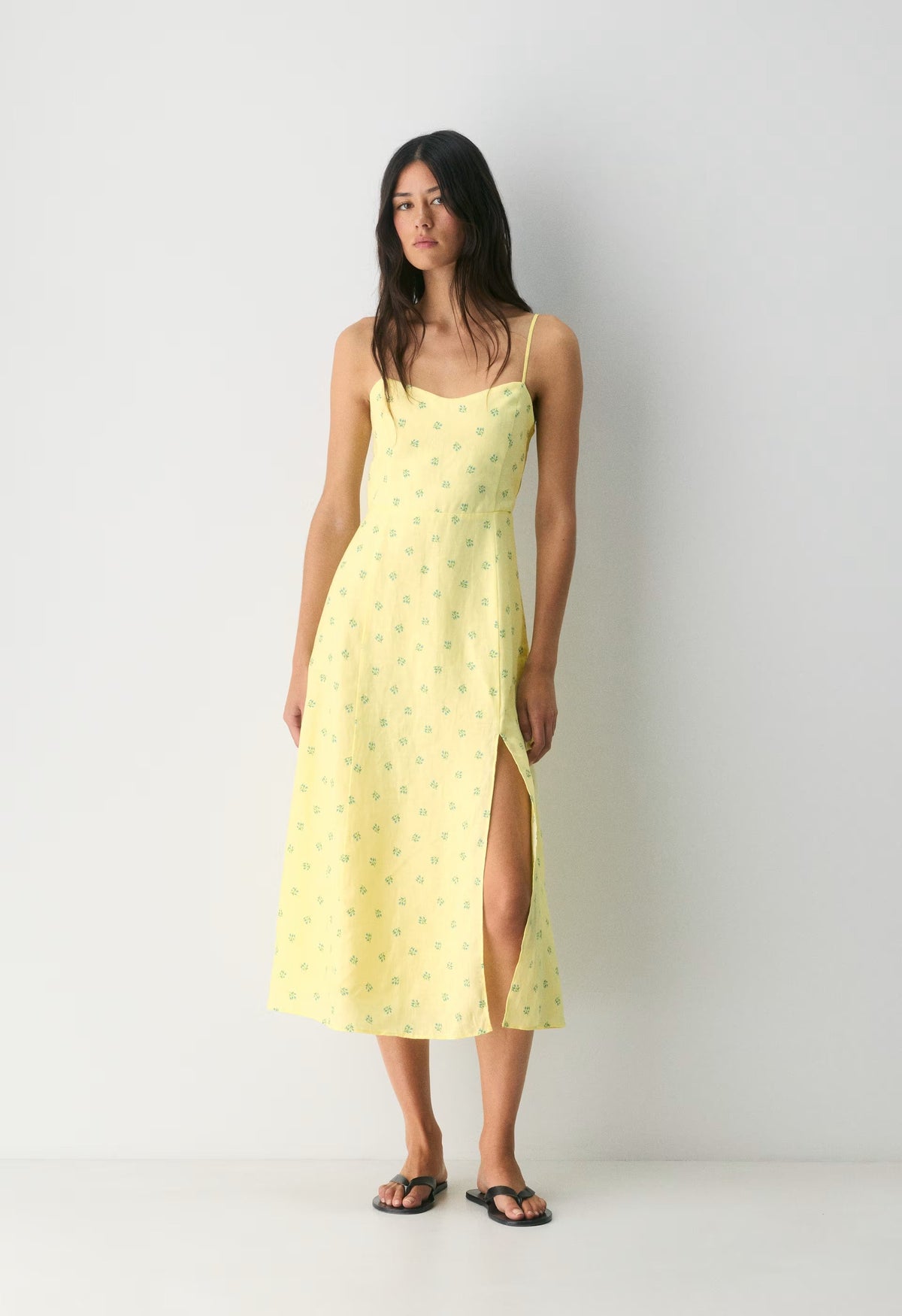 Barrafina Linen Dress - LEMONADE/BLUE