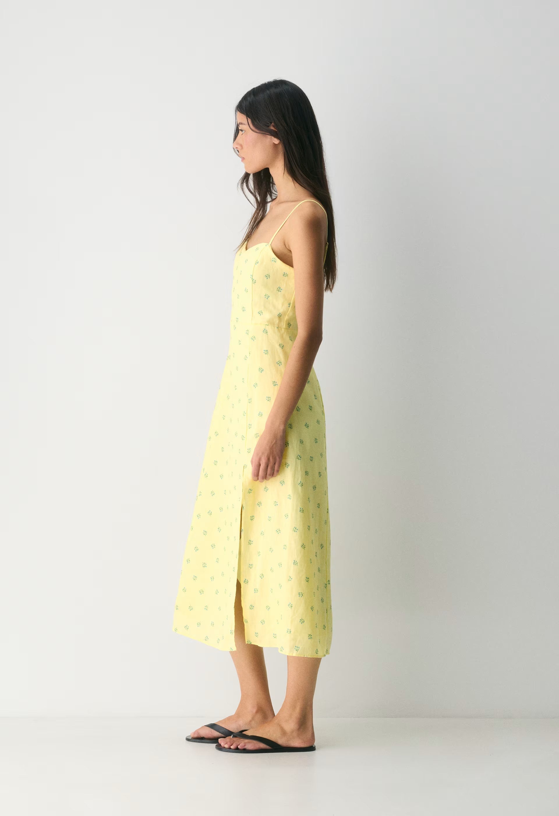 Barrafina Linen Dress - LEMONADE/BLUE